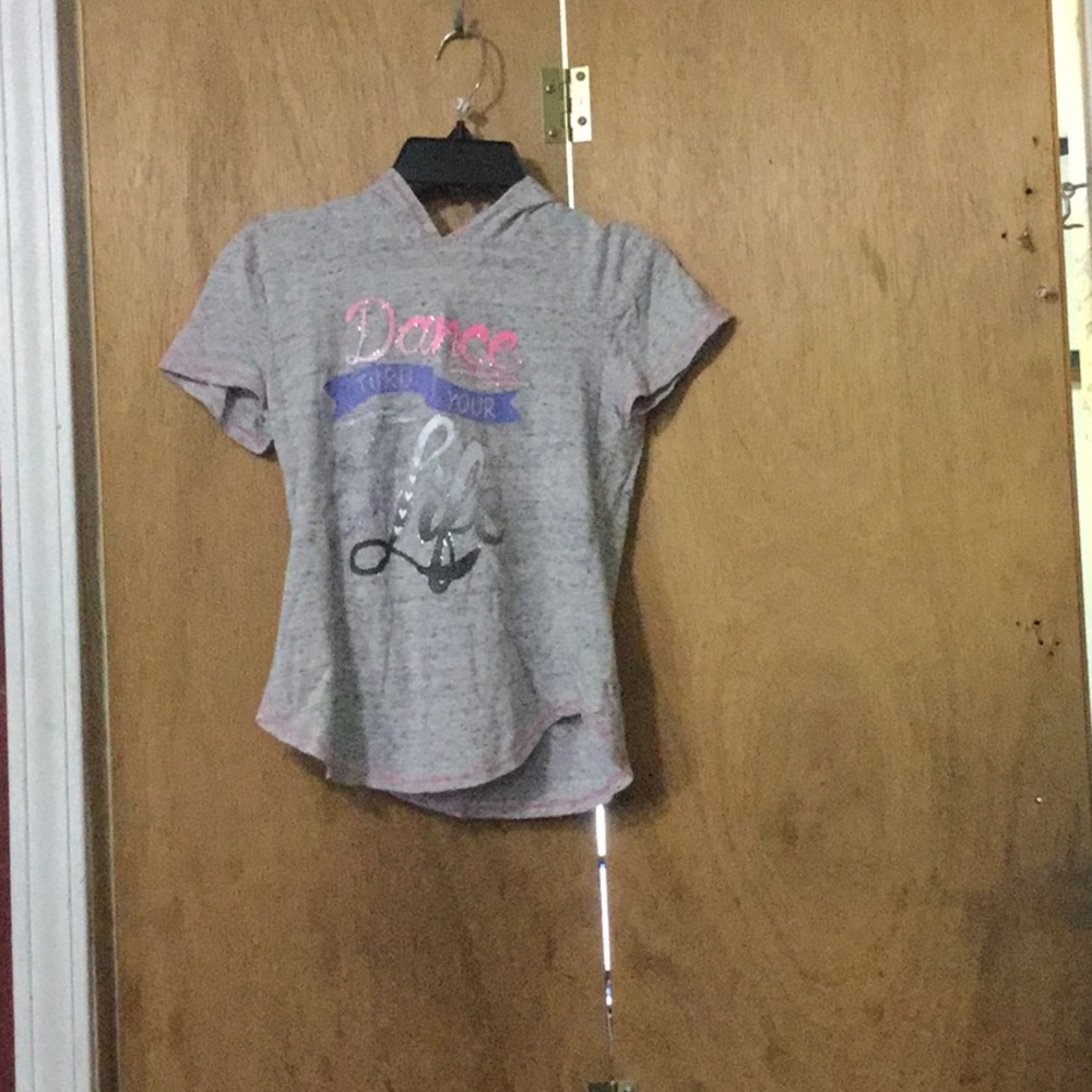 Hooded gray shirt